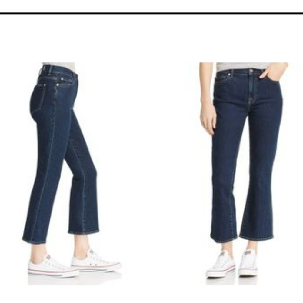 7fam Womens Blue HighRise Slim Kick Jeans In B(air) Authentic Fate Rinsed w30